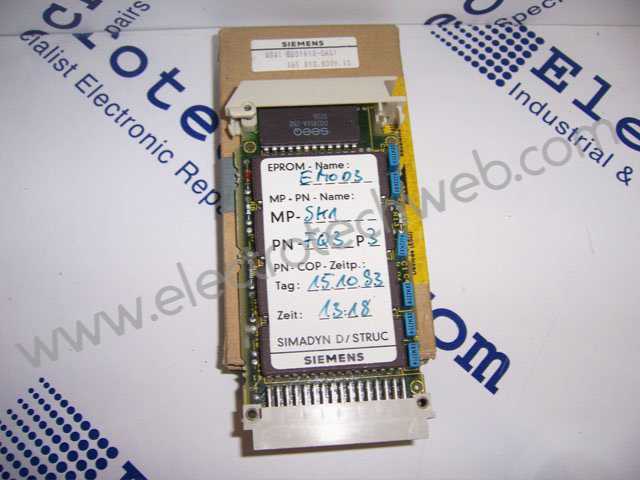 Siemens 6DD16100AG1 Simadyn D Memory Module