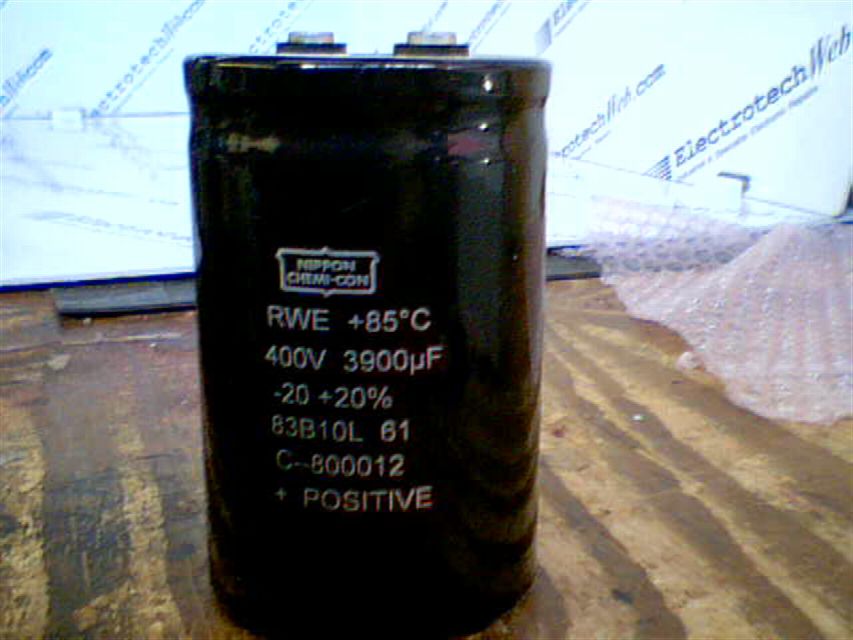 Nippon Chemi-Con 3900uF 400V DCMC Screw Terminal Cap
