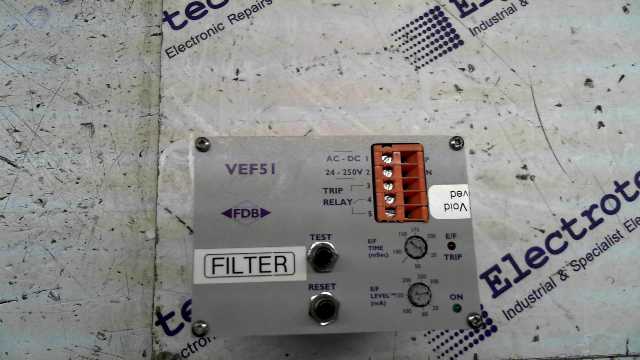 FBD VEF51 PROTECTION RELAY EARTH LEAKAGE 24-250AC/DC
