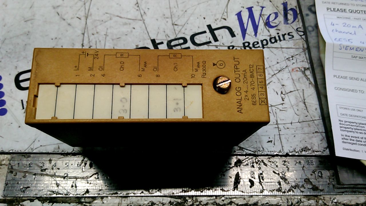 Siemens 6ES5 470-8MC12 Analogue Output Card