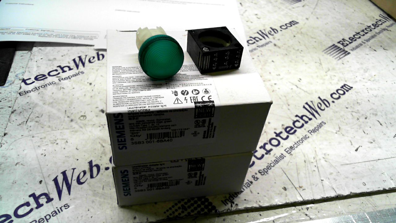 Siemens 3SB3-001-6BA40 Plstc Lens Ring Green