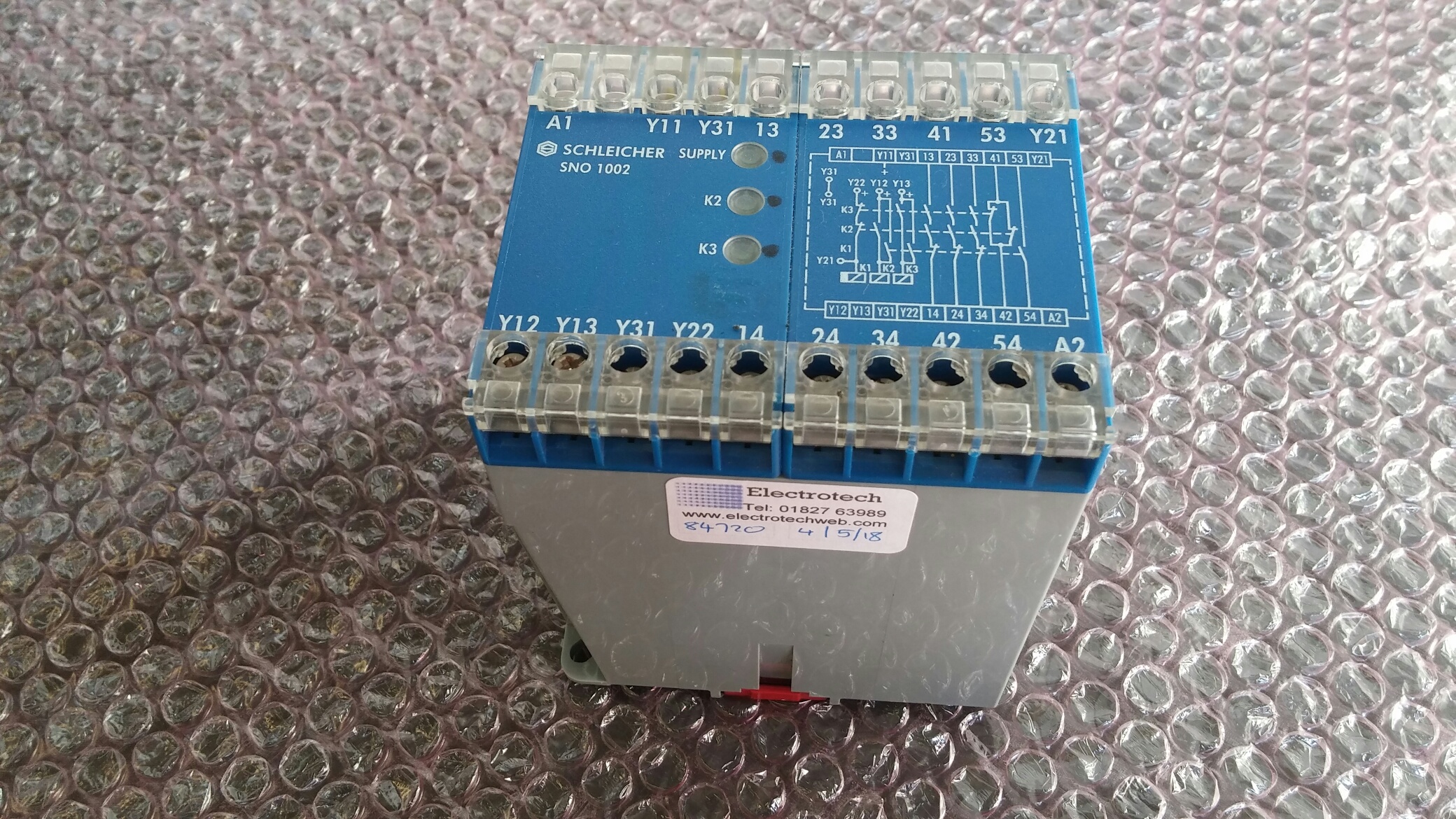 Schleicher SNO-1002 Safety Relay 24 vdc