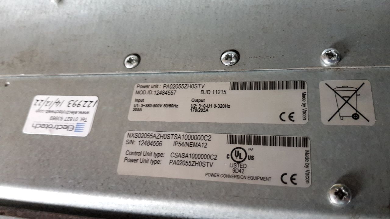 Vacon NXS02055AZH0STSA1000000C2 Drive