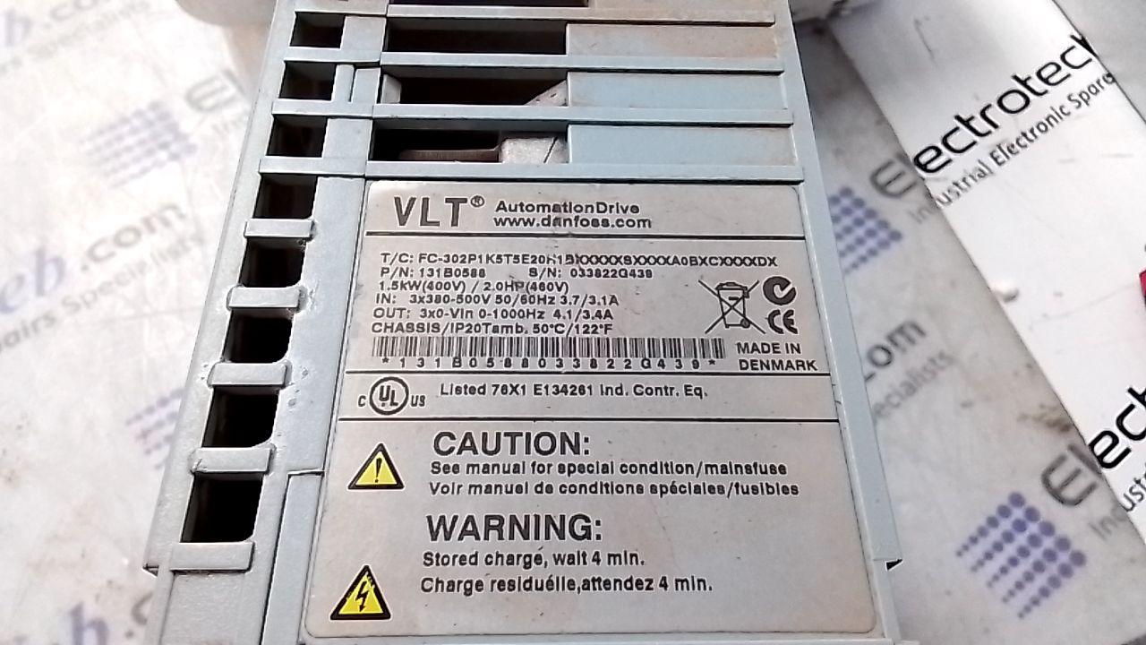 Danfoss FC-302P1K5T5E20H1BXXXXXSXXXXA0BXCXXXXDX Drive