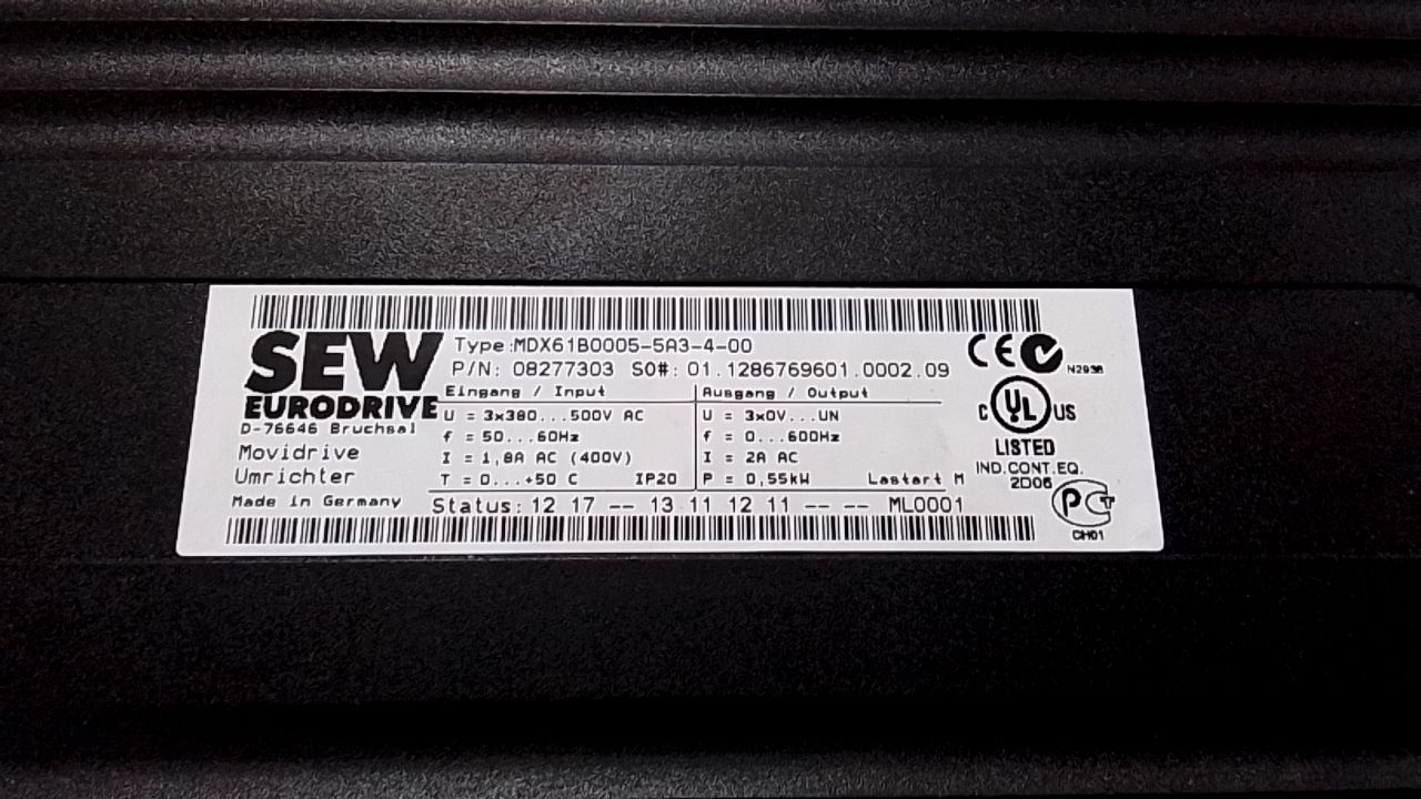 Sew Eurodrive MDX61B0005-5A3-4-00 Inverter