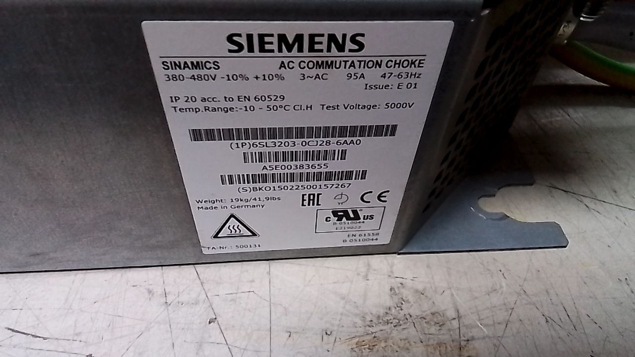 Siemens 6SL3203-0CJ28-6AA0 Line Reactor