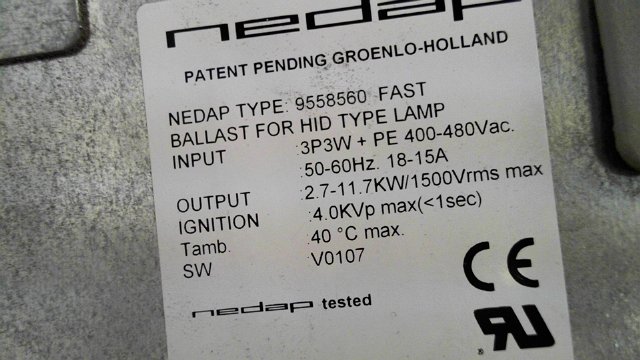 Nordson Nedap 9558560 UV Power Supply