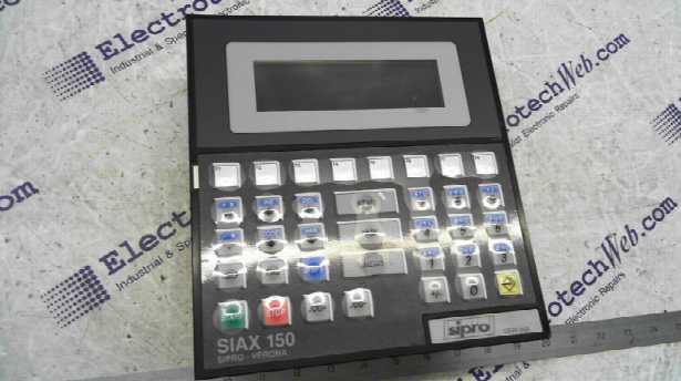 Sipro SIAX 150 Control Panel
